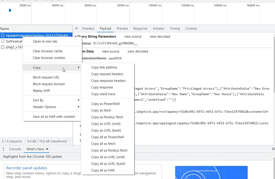 Identity API - Update Federation call not working
