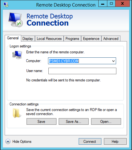 PSM for Windows - Native RDP Client Skip to end of metadata