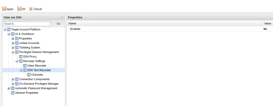 PSMP - Disable recording feature at the platform level for Unix-based ...