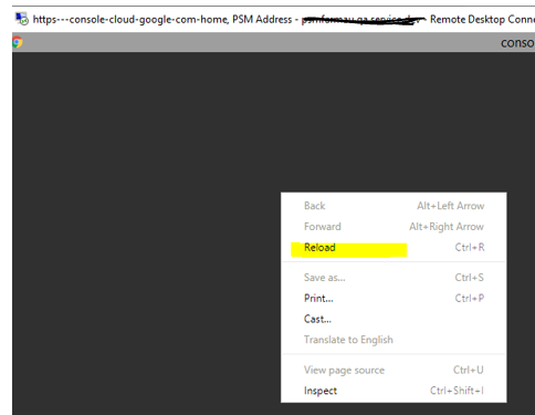 The PSM-WebApp Dispatcher stuck at page loading step of Google cloud ...