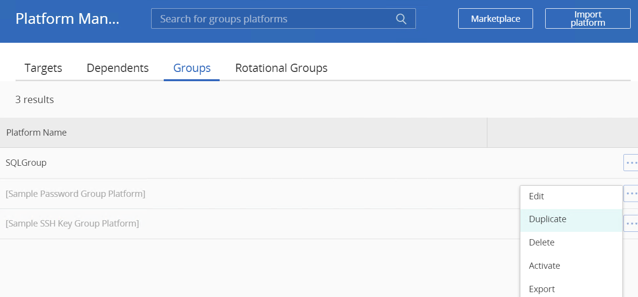 CPM - How To Create an Account Group For Managing Database Platforms