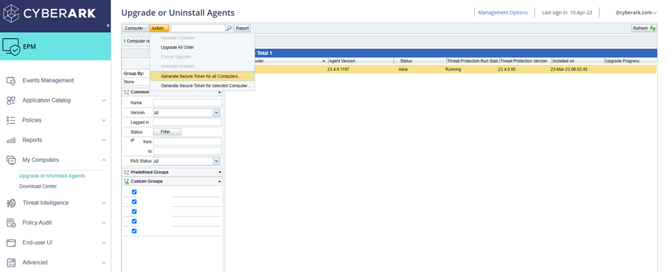 How to Upgrade the EPM Windows Agent if the Agent service is down or VF ...