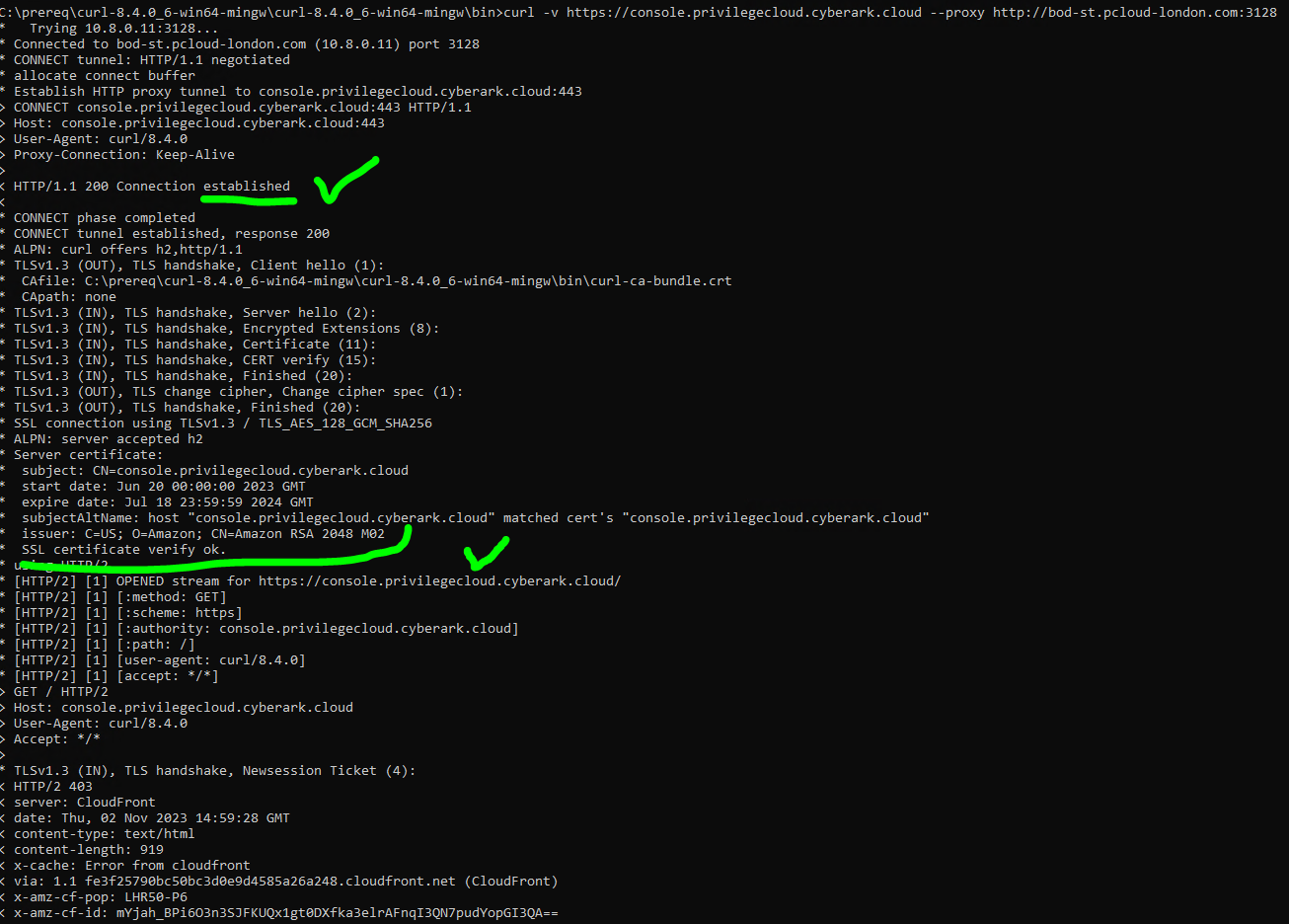 Proxy Configuration in Privilege Cloud