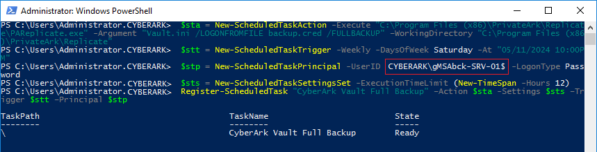 How to configure Windows Task Scheduler for PAReplicate