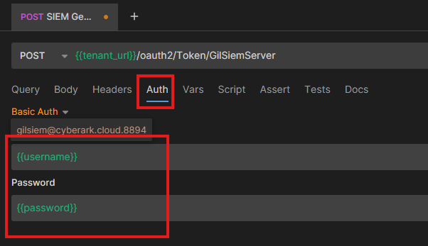 How to call SIEM Audit APIs in Bruno