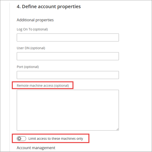 CSV parameters for 