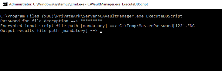 How to run the Master Password Reset script