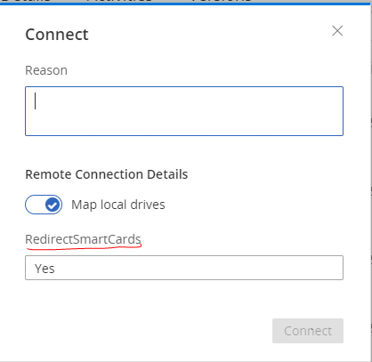 How to enable Smart Card redirection for PSM connections