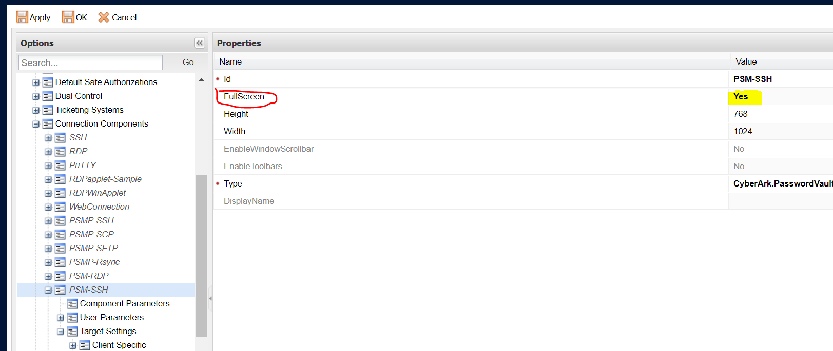 How to increase size of PSM-SSH or PSM-RDP screen