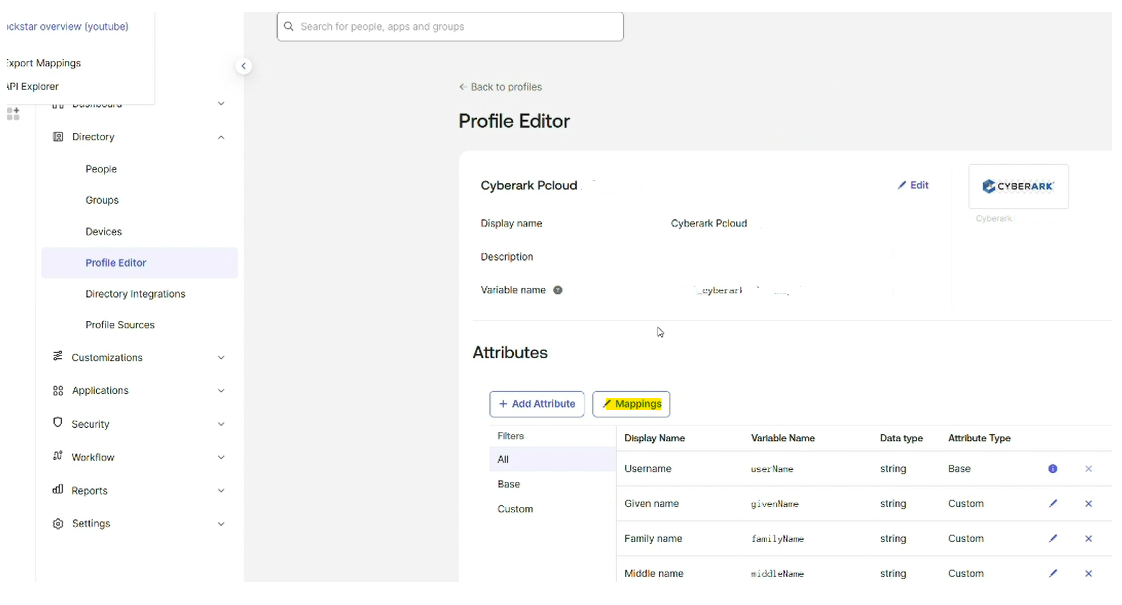How to configure SCIM from OKTA to Identity with a custom attribute