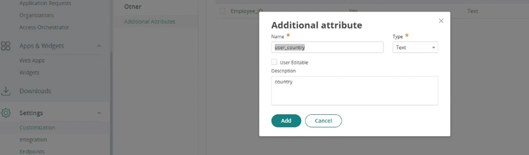 How to configure SCIM from OKTA to Identity with a custom attribute