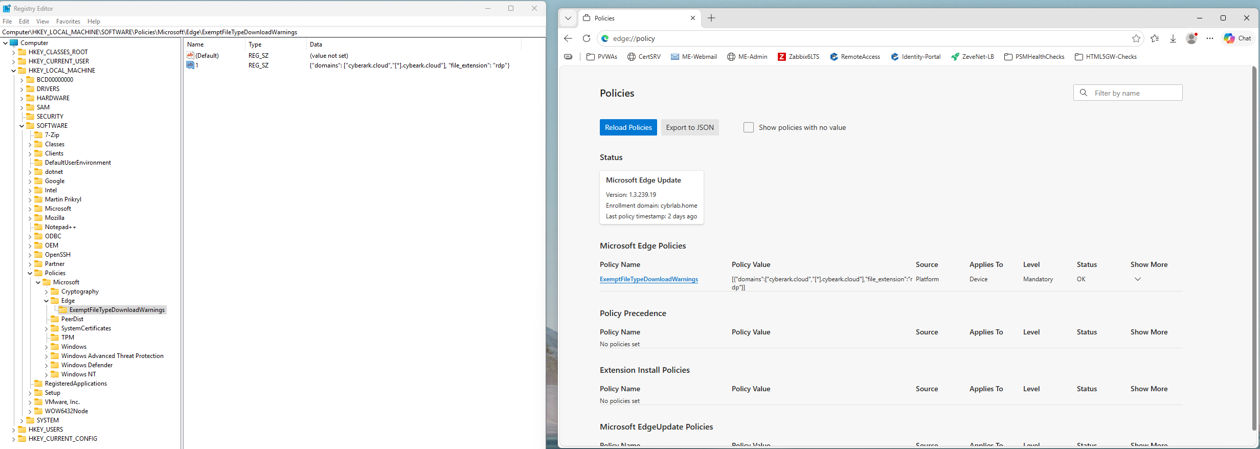 PSM - RDP file download prompt on Edge 149.0.4022.52